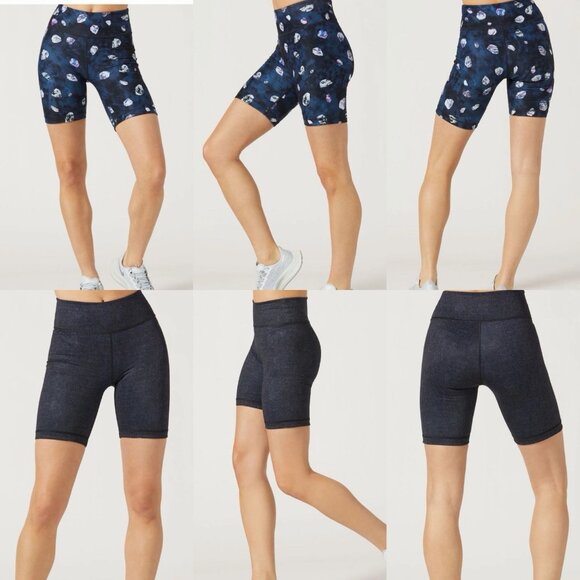 Wear it to Heart Kurt Reversible Biker Shorts Sz Small High Waist Asteroids Navy - Picture 7 of 9